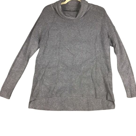 Devotion by Cyrus Women's Size Large Sweater Cowl Neck Chunky Knit Charcoal - Picture 2 of 13